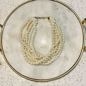 Vintage 6 Strand Pearl Necklace